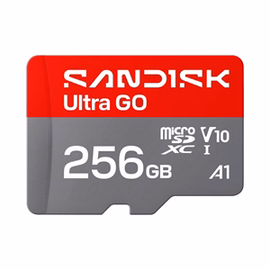 Memóriakártya SANDISK microSDXC Ultra GO U1 V10 256 GB