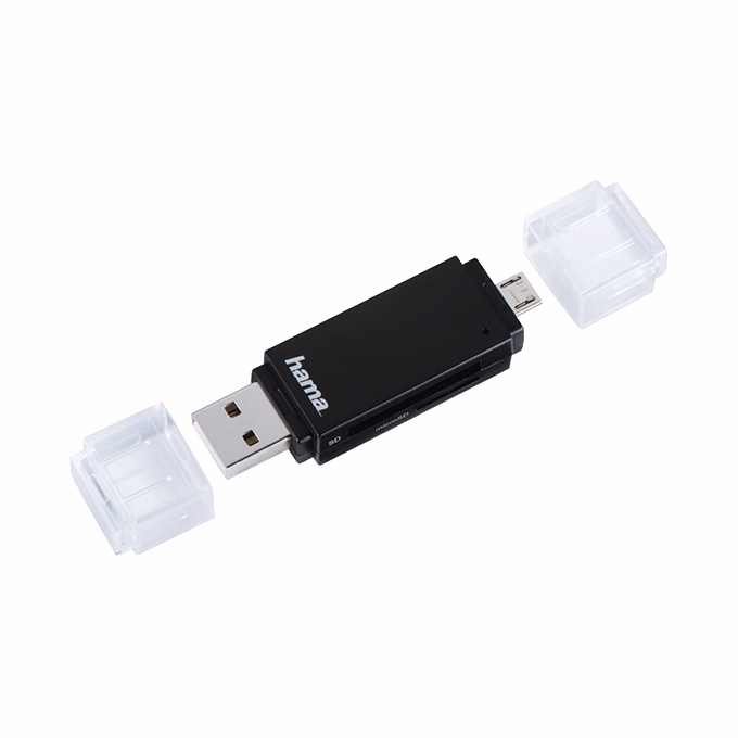 Memóriakártya olvasó HAMA SD/Micro SD USB/Micro USB fekete