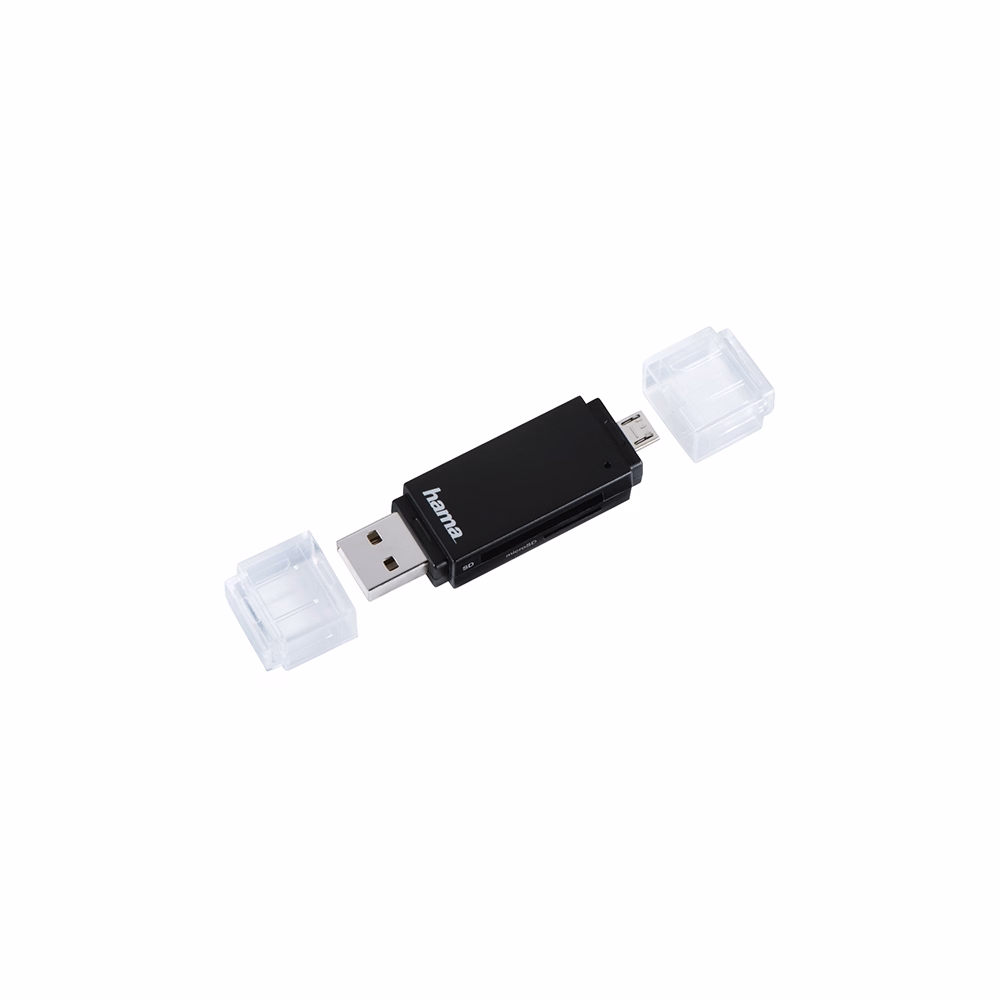 Memóriakártya olvasó HAMA SD/Micro SD USB/Micro USB fekete