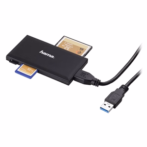 Memóriakártya olvasó HAMA Slim USB 3.0 fekete Memóriakártya olvasó HAMA Slim USB 3.0 fekete