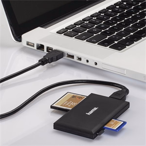 Memóriakártya olvasó HAMA Slim USB 3.0 fekete Memóriakártya olvasó HAMA Slim USB 3.0 fekete