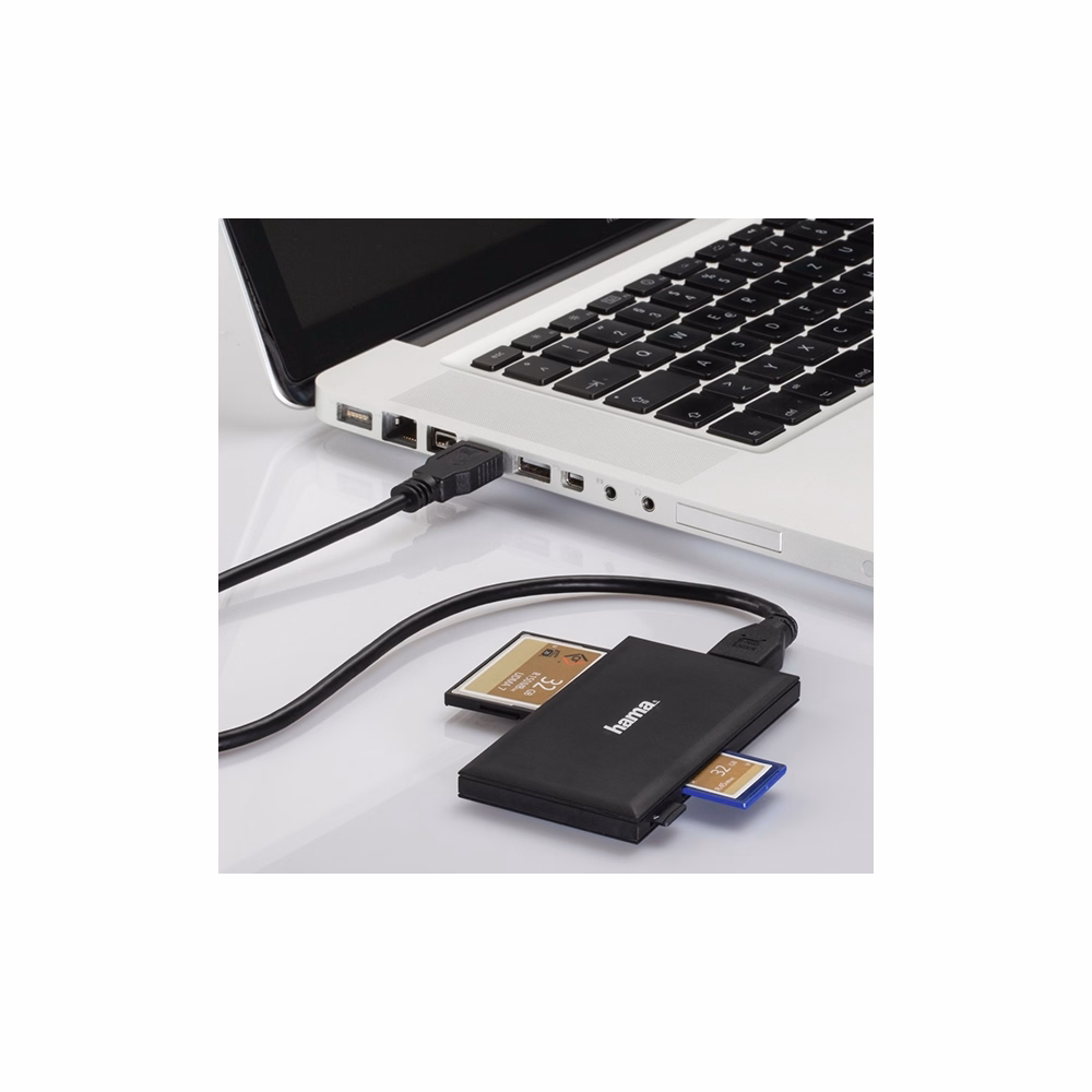 Memóriakártya olvasó HAMA Slim USB 3.0 fekete Memóriakártya olvasó HAMA Slim USB 3.0 fekete
