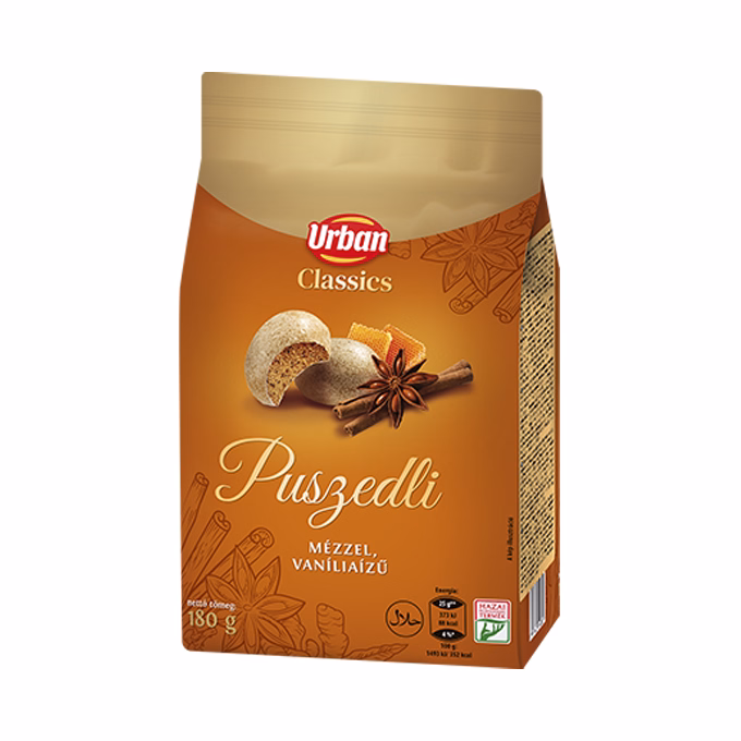 Mézeskalács URBAN Classic vaniliás puszedli 180 g