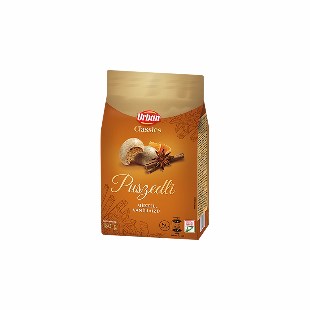 Mézeskalács URBAN Classic vaniliás puszedli 180 g
