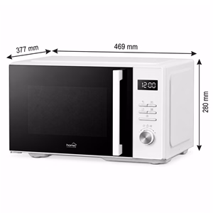 Mikrohullámú sütő HOME HGMH25GR 25 liter 1000W fekete
