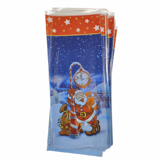 Mikulászacskó műanyag 15x35 cm Órás 100 darabos