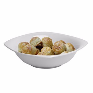 Mogyorós és chipses tálka ROTBERG Quadrate fehér 17 cm 6 darabos