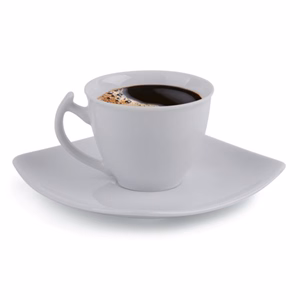 Mokkáscsésze + alj ROTBERG Quadrate fehér 90 ml 6 darabos