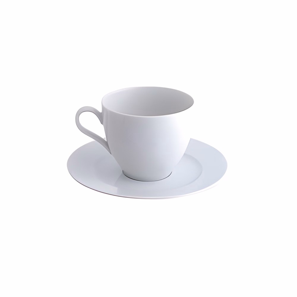 Mokkáscsésze aljjal ROTBERG Basic fehér 100ml 6 darabos Mokkáscsésze aljjal ROTBERG Basic fehér 100ml 6 darabos