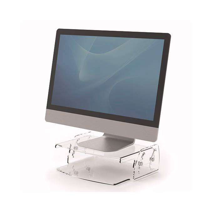 Monitorállvány FELLOWES Clarity állítható átlátszó