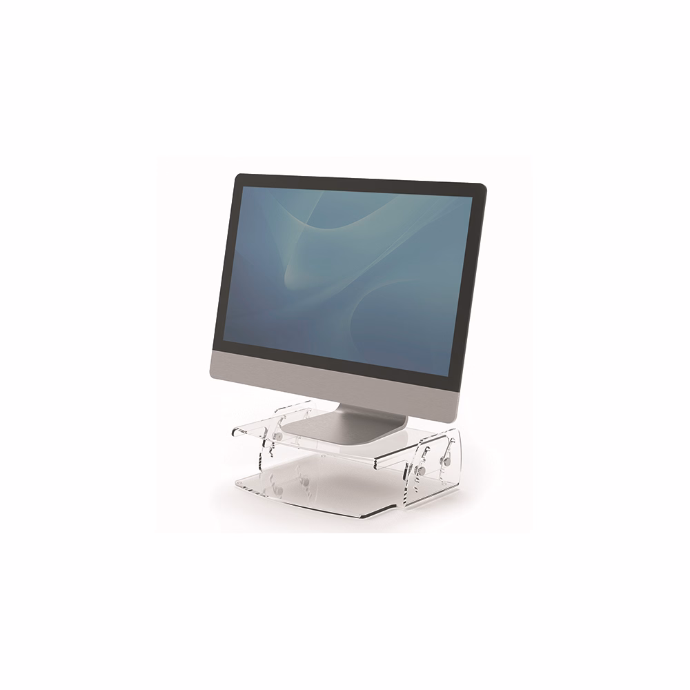Monitorállvány FELLOWES Clarity állítható átlátszó