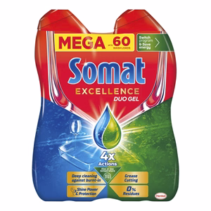Mosogatógép gél SOMAT Gel Excelence duo 2 x 540 ml