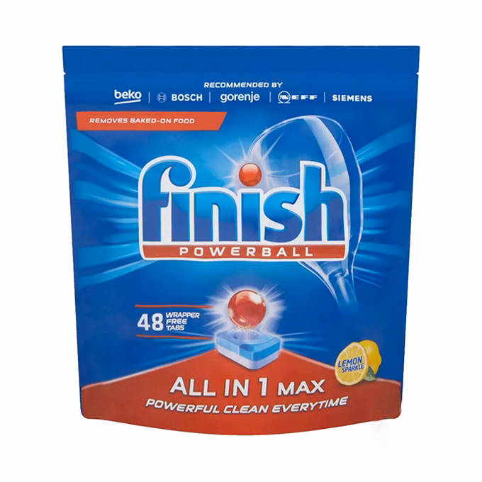 Mosogatógép tabletta FINISH Allin1 Max Lemon 48 darab/doboz