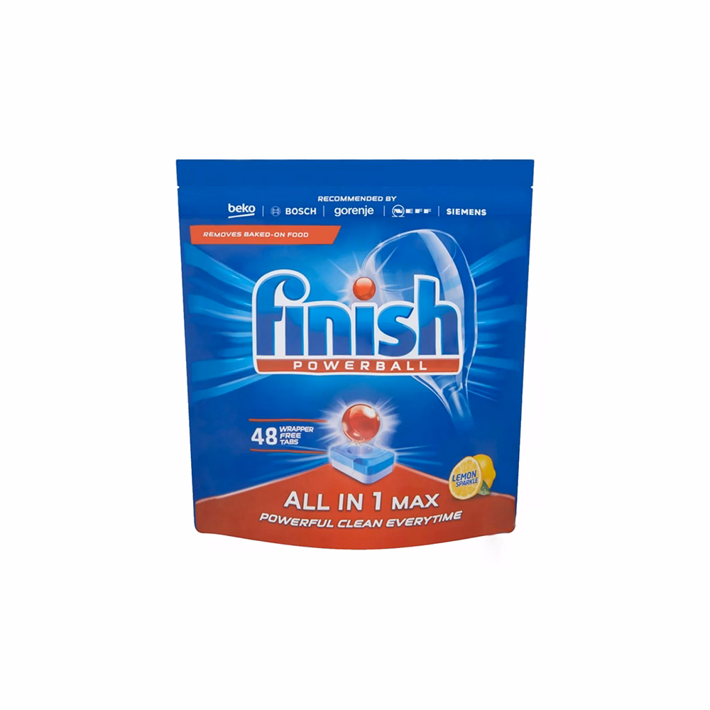 Mosogatógép tabletta FINISH Allin1 Max Lemon 48 darab/doboz