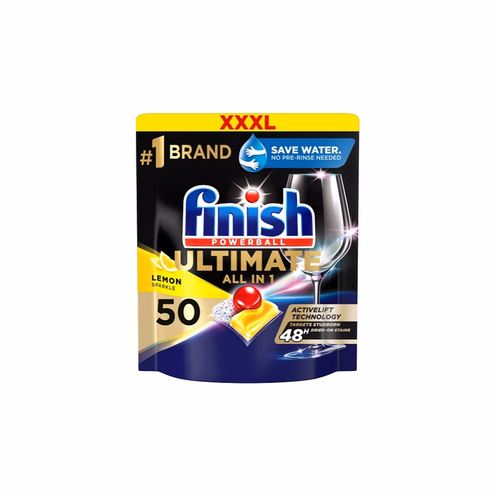 Mosogatógép tabletta FINISH Ultimate Allin1 Lemon 50 darab/doboz