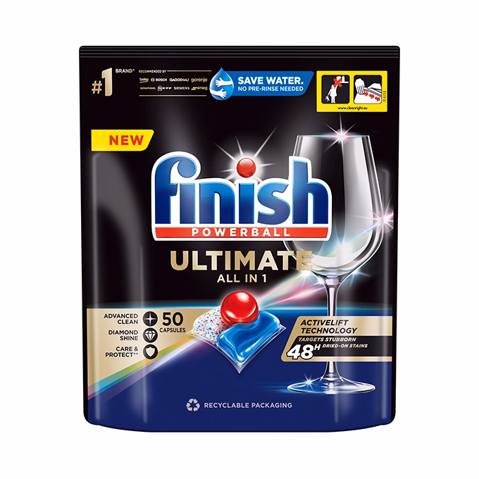 Mosogatógép tabletta FINISH Ultimate Allin1 Regular 50 darab/doboz