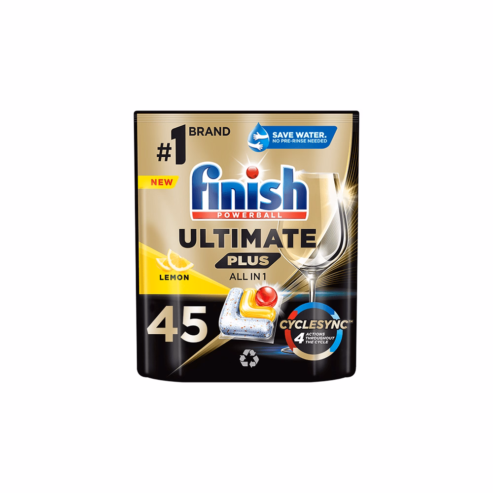 Mosogatógép tabletta FINISH Ultimate Plus Allin1 Lemon 45 darab/doboz