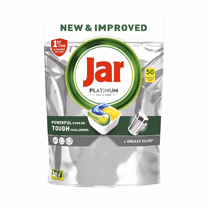 Mosogatógép tabletta JAR Platinum Lemon 50 darab/doboz