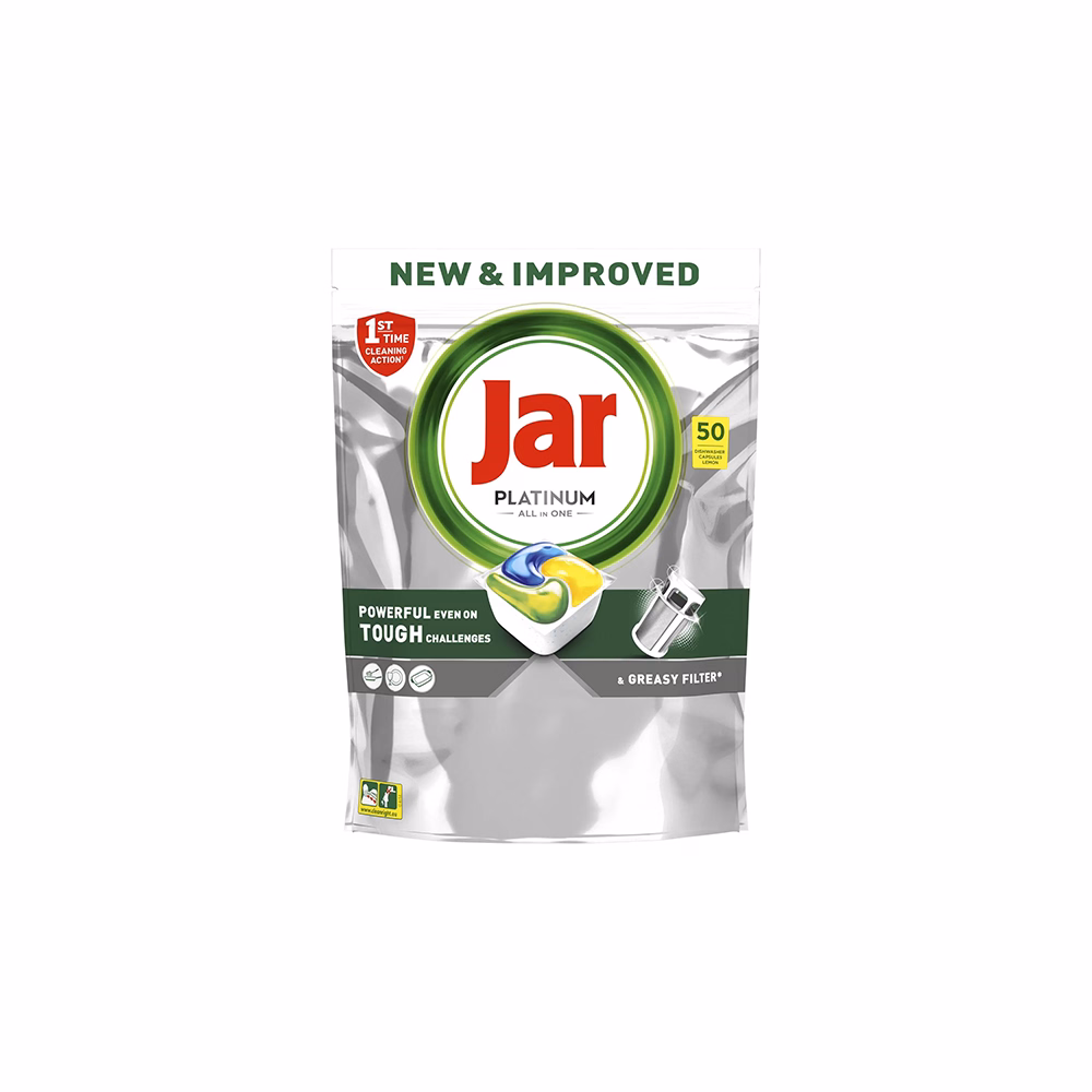 Mosogatógép tabletta JAR Platinum Lemon 50 darab/doboz