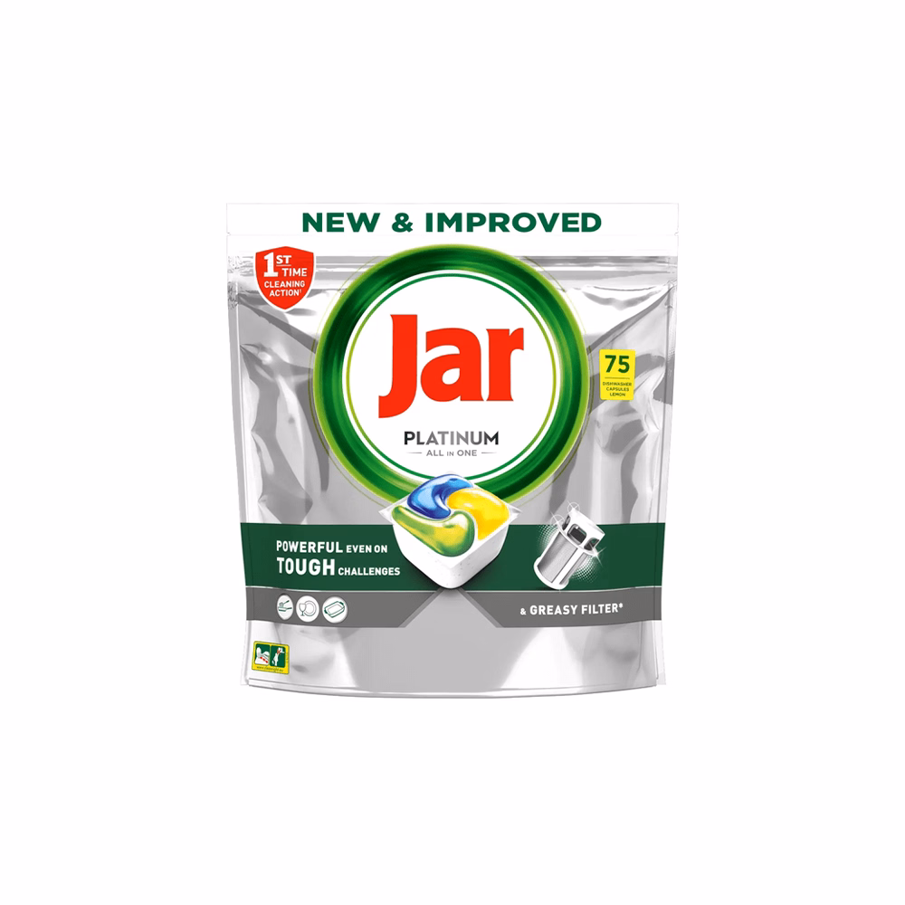 Mosogatógép tabletta JAR Platinum Lemon 75 darab/doboz