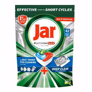 Mosogatógép tabletta JAR Platinum Plus Deep Clean Blue 42 darab/doboz