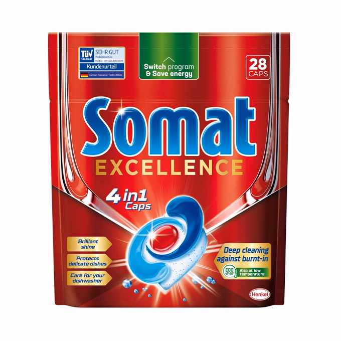 Mosogatógép tabletta SOMAT Excellence 28 darab/doboz