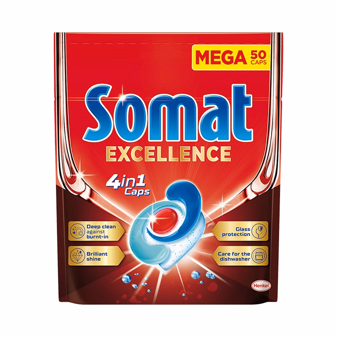 Mosogatógép tabletta SOMAT Excellence 50 darabos