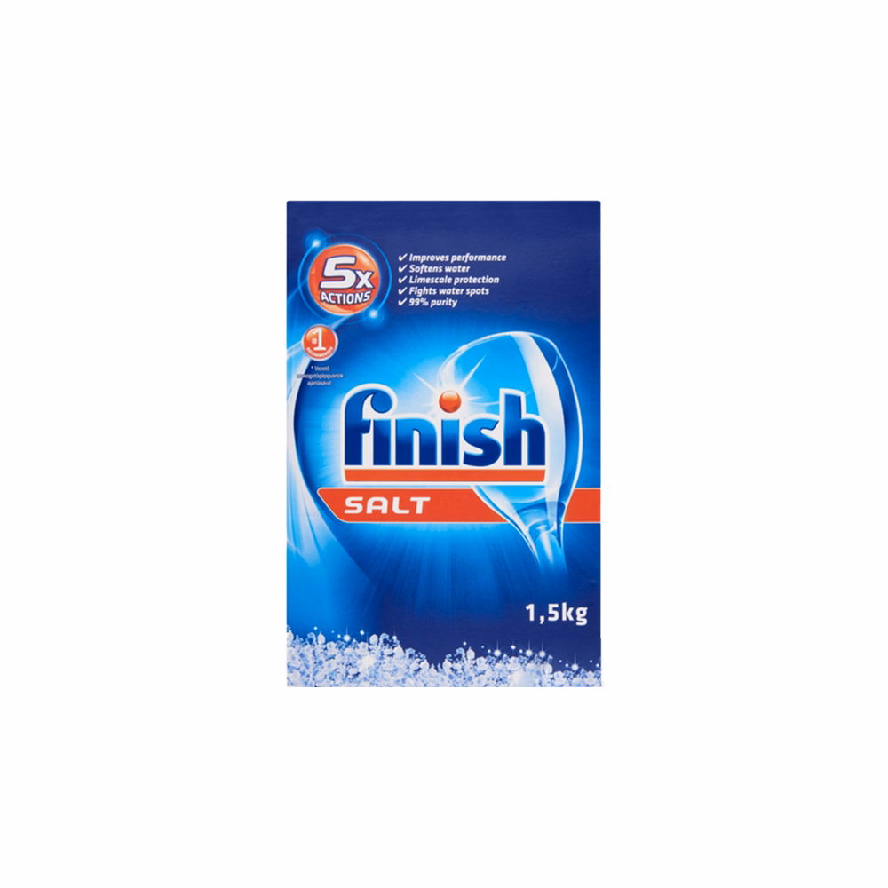 Mosogatógép vízlágyító FINISH regeneráló só 1,5 kg