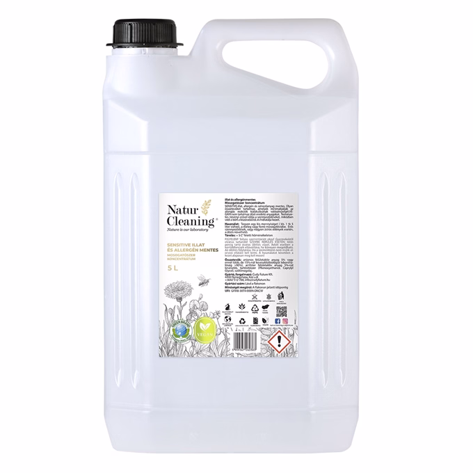 Mosogatószer NATURCLEANING koncentrátum sensitive illat,-és allergénmentes 5 liter