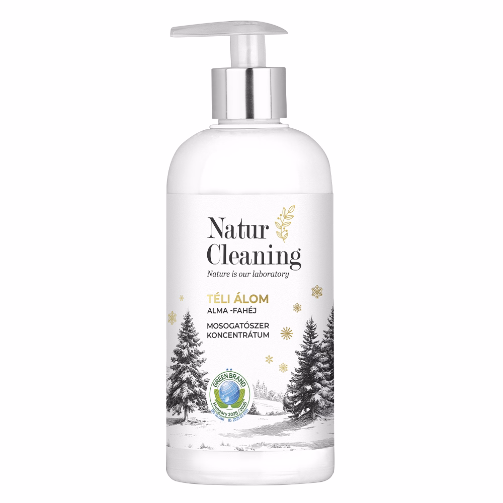Mosogatószer NATURCLEANING pumpás koncentrátum Téli Álom alma-fahéj 500 ml