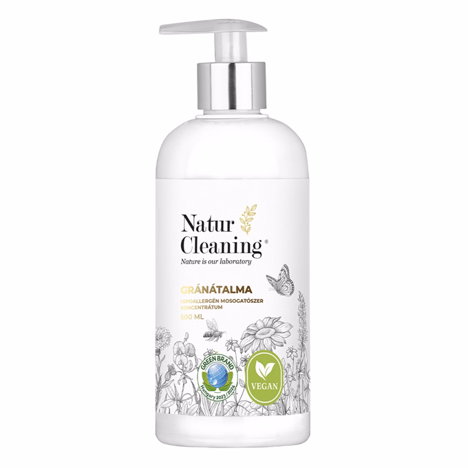 Mosogatószer NATURCLEANING pumpás koncentrátum gránátalma 500 ml