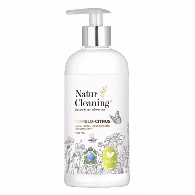 Mosogatószer NATURCLEANING pumpás koncentrátum pomelo-citrus 500 ml