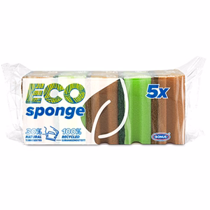 Mosogatószivacs BONUS Eco formázott 9,5x7,1x4,5cm 5 darabos