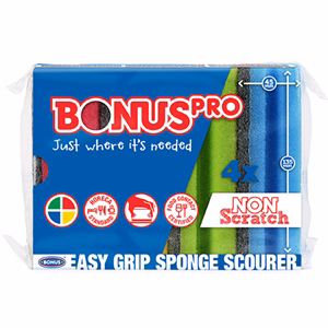 Mosogatószivacs BONUS formázott színes HACCP 13,5x7,11x4,5cm 4 darabos Mosogatószivacs BONUS formázott színes HACCP 13,5x7,11x4,5cm 4 darabos