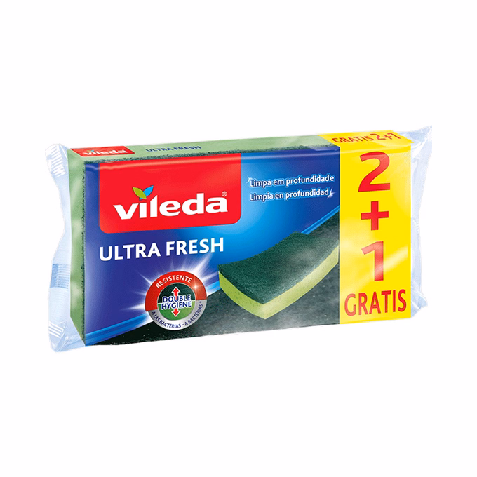 Mosogatószivacs VILEDA Ultra Fresh 2+1 darabos
