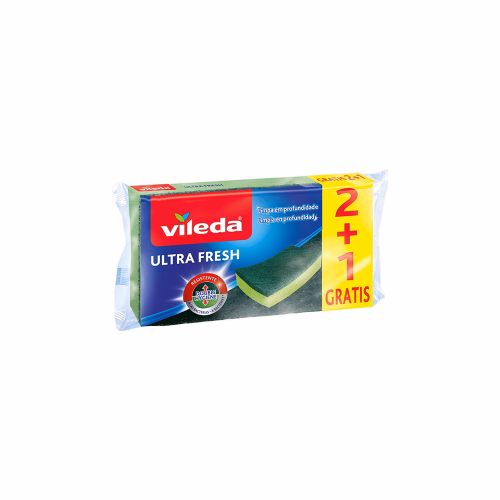 Mosogatószivacs VILEDA Ultra Fresh 2+1 darabos