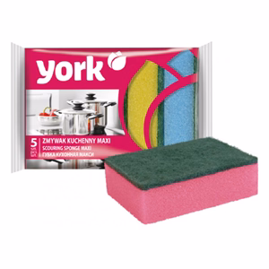 Mosogatószivacs YORK maxi 16x7x10 cm 5 darabos Mosogatószivacs YORK maxi 16x7x10 cm 5 darabos