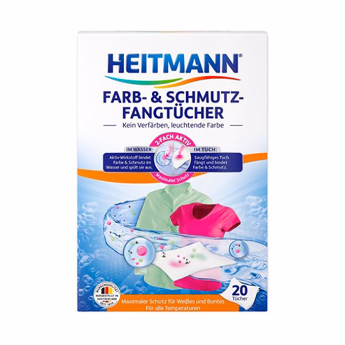 Mosókendő szín- és szennyfogó HEITMANN 20 darabos