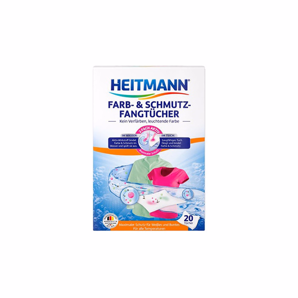 Mosókendő szín- és szennyfogó HEITMANN 20 darabos