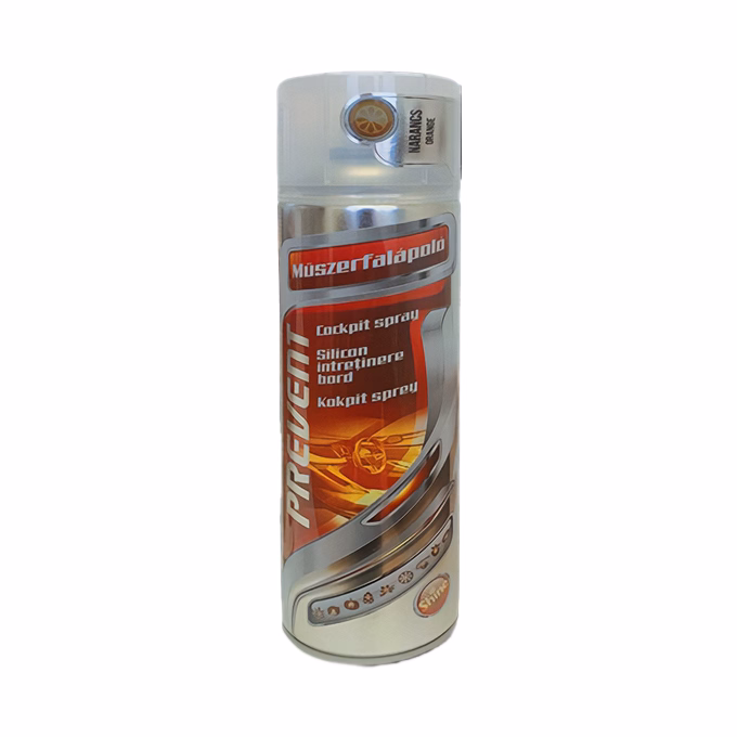 Műszerfalápoló PREVENT szilikonmentes narancs 500 ml