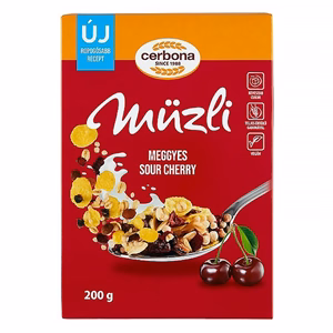 Müzli CERBONA meggyes dobozos 200 g