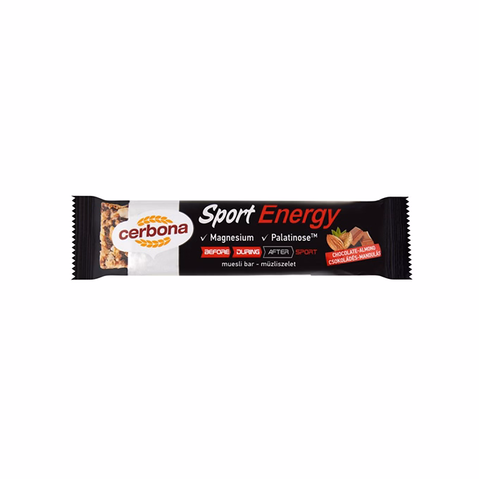 Müzliszelet CERBONA Energy csokoládés-mandulás 35 g