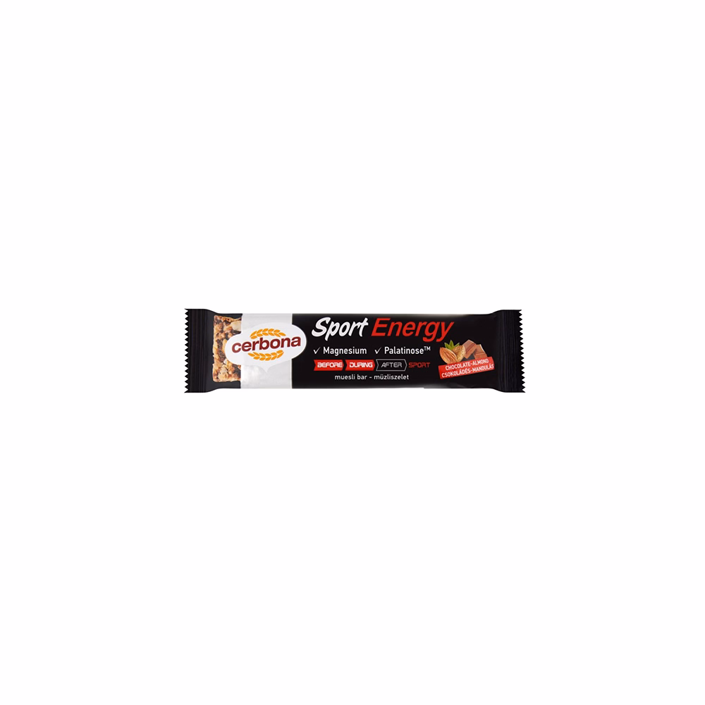 Müzliszelet CERBONA Energy csokoládés-mandulás 35 g