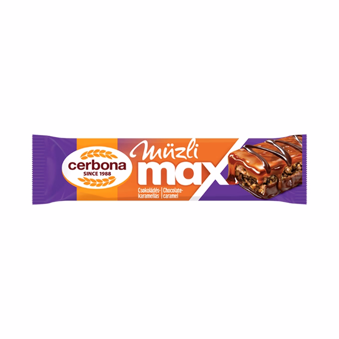 Müzliszelet CERBONA MAX epres-csokis 30 g