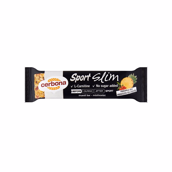 Müzliszelet CERBONA Slim ananászos-goji bogyós 35 g