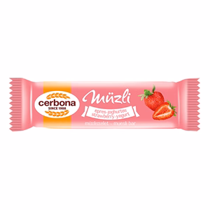 Müzliszelet CERBONA eper ízű joghurtos bevonóval 20 g