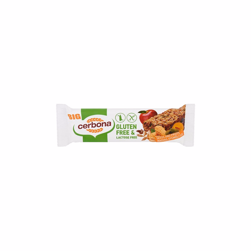 Müzliszelet CERBONA gluténmentes magvas-gyümölcsös 35 g
