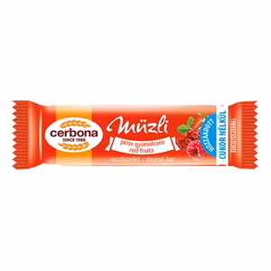 Müzliszelet CERBONA piros gyümölcsös 20 g