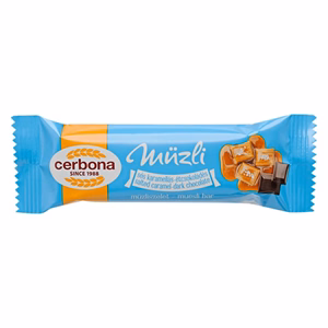 Müzliszelet CERBONA sós karamellás-étcsokoládés 20 g