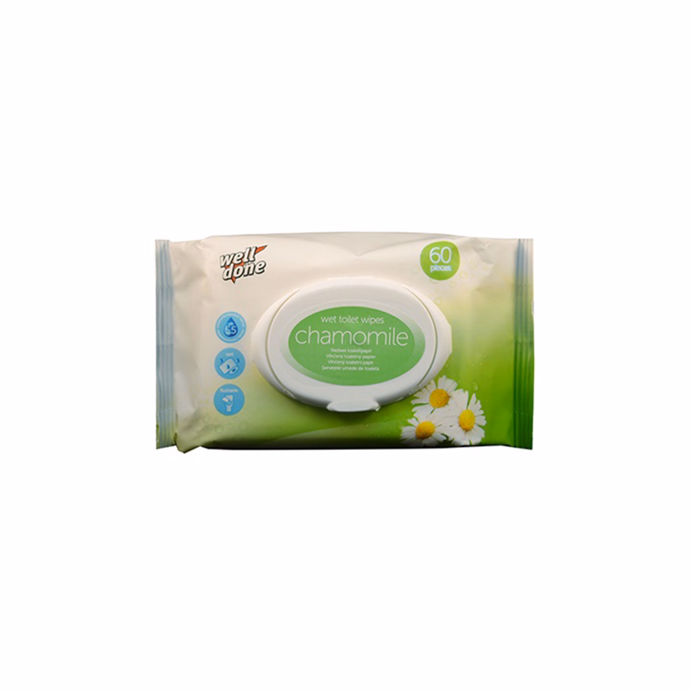 Nedves toalettpapír WELL DONE Chamomile 60 darabos